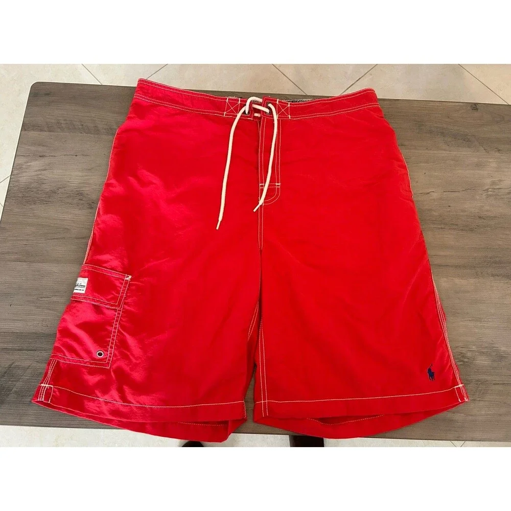 Polo Ralph Lauren Swim Trunks Mens Large Mesh Liner Cargo Shorts